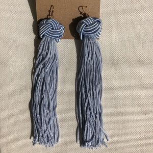 🎉🎉HOST PICK 🎉🎉 Light Blue Knot Tassel Earrings